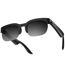 Smart Glasses with AI Translator, V6.0 Bluetooth Glasses with 150+ Translation, Smart Sunglasses for Men & Woman, 120H Long Standby Music Glasses, UV Protection, IPX5 Waterproof, Hands-Free Calls