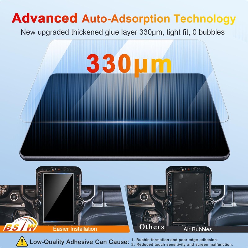 BSTW Ram 12 Inch Screen Protector for 2019-2025 Dodge Ram