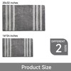 Nazapher Grey Bath Mat and Bathroom Rug Set - Soft