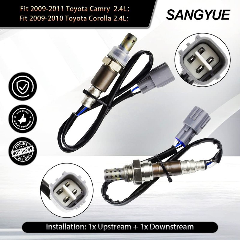 2X Oxygen Sensors for 2009 2010 2011 Toyota Camry 2.4L