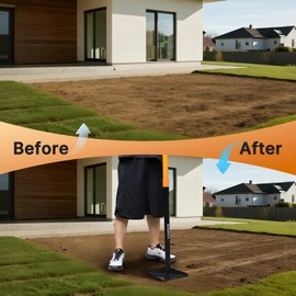 KOLEIYA 48 Inch Steel Hand Tamper Tool, 8x8 Inch Heavy Duty Ground Tamper and Soil Compactor for Landscaping, Yard, Garden, Pavers - Manual Tamping Tool for Dirt Leveling, Soil Compaction