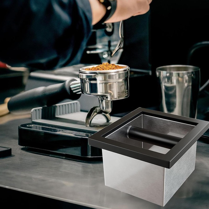 Bottomless Knock Box Espresso, Embedded Coffee Knock Box, Stainless Steel