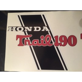 GFG CT70 K0 H Style  "Trail 190"  frame Decals, Graphics Full Set, 190cc Upgrade