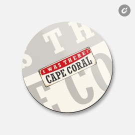 Unbranded Cape Coral Retro Travel Tin Sign | 4'' X 4'' Round Decorative Magnet