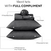 Sleepdown Jersey Sheet Set - Charcoal, Twin XL (3 Piece)