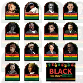 EIHFHIE Black History Month Posters Classroom Decorations,Black History Month Poster Inspire Students,15 Pieces Educational And Learning Activities For Kids
