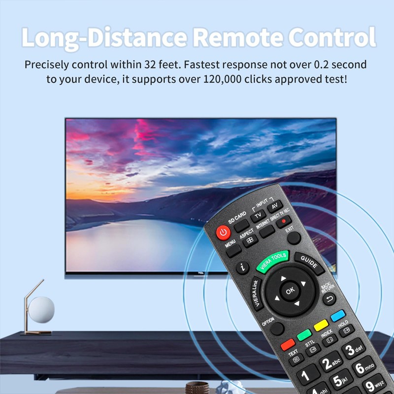 Remote Control N2QAYB000672 Compatible with Panasonic Viera TV TX-L32E31B TX-L32E30E