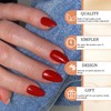 GlamRays Red Press on Nails Valentines False Nails Solid Red