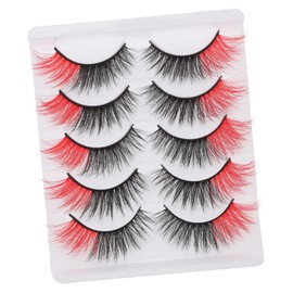 Vaguelly 5 Pairs Colorful Fake Eyelashes with Box Natural Look Half Eye Lashes for Women for Daily Wear and Special Occasions