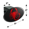 GRAPHICS & MORE Red Tribal Scorpion Oval Tow Trailer Hitch