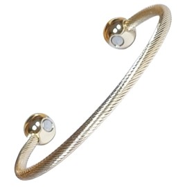Generic Magnetic Torque Bangle with Ball end, Gold
