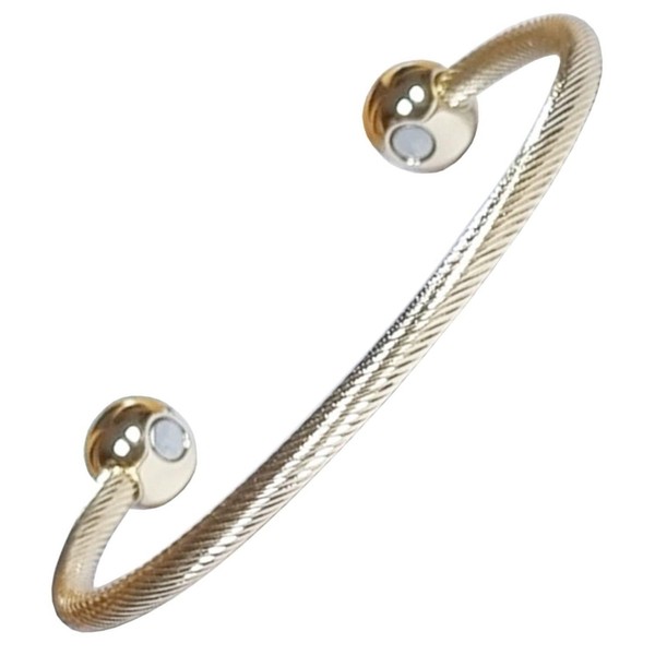 Generic Magnetic Torque Bangle with Ball end, Gold