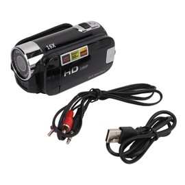 Fockety Video Camera Camcorder, Full HD 1080P 16MP Digital Camera Recorder Digital Camcorders 270° Rotation 2.7 Inch Color Scree Vlogging Camera 16X Zoom (Black)