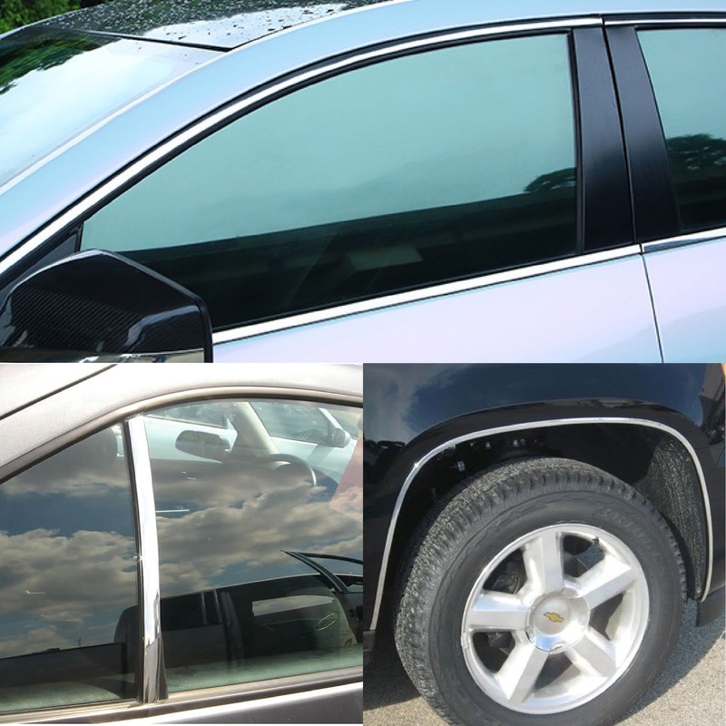 16Ft Chrome Silver Extra Thick Auto Molding Trim Universal Bumper