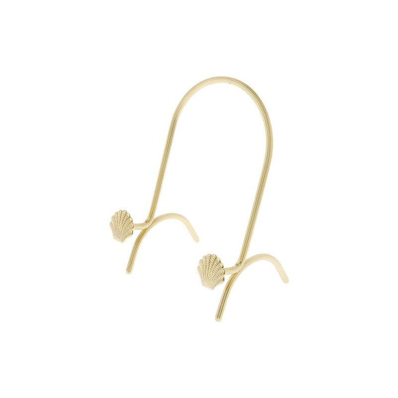 Bard's Brass Metal Easel Stand, Seashell, 5.75" H x 3.75"