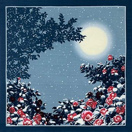 Furoshiki Wrapping Cloth Japanese Winter Camellia and Moon