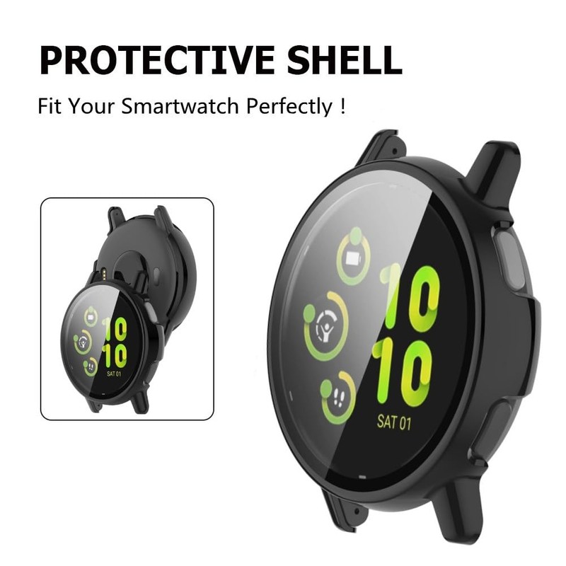 MEMELOKA Case for Garmin Vivoactive 5 with Screen Protector, Pack