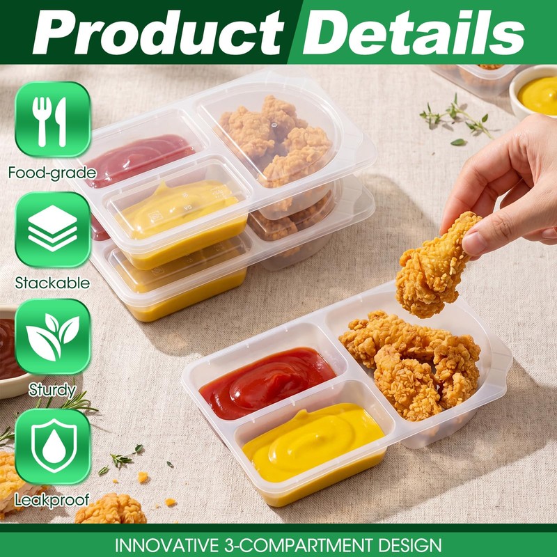 Blushtier 50 Sets 9 oz Reusable Snack Containers with Lids,