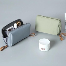 Lipstick Makeup Bag, Mini Small, Compartmentalized, Portable, Women's Organizer, Bag Insert, Compact Storage Pouch:_Green