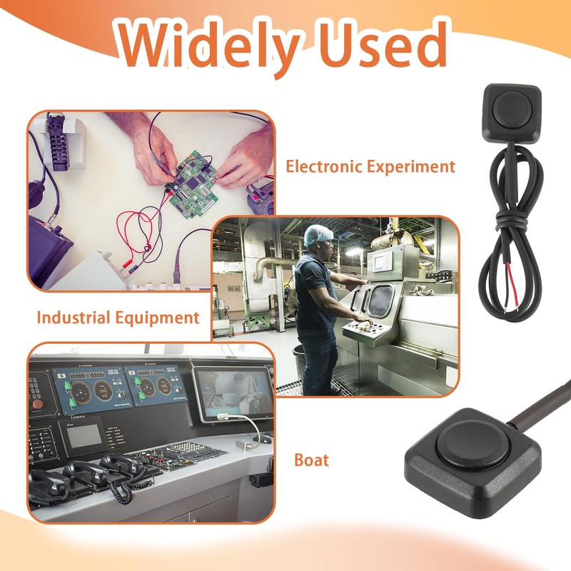 JAMHER 2PCS Momentary Push Button Switch, 12V/24V Mini Push Button