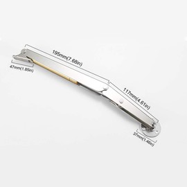 L-Lei Industrial Stainless Steel Powder Coated Cabinet Gas Spring Lid Support Hinge, 120N/26lb, Pack of 2