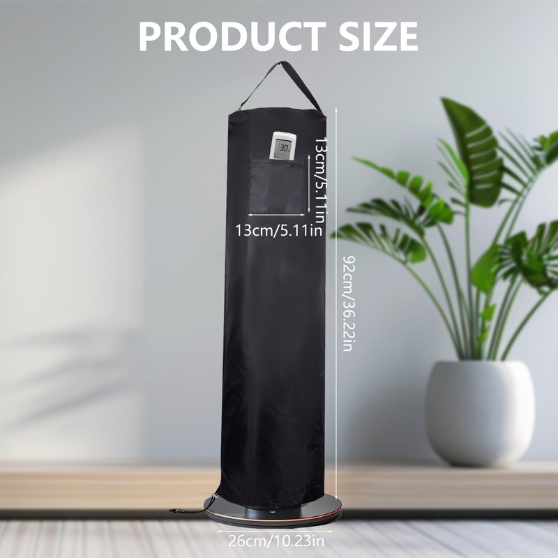 letsinstyle 10" x 36" Tower Fan Cover, Waterproof Dustproof Fan