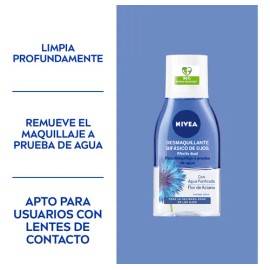 Nivea desmaquillante facial bifásico de ojos con biotina y flor de aciano 125 ml