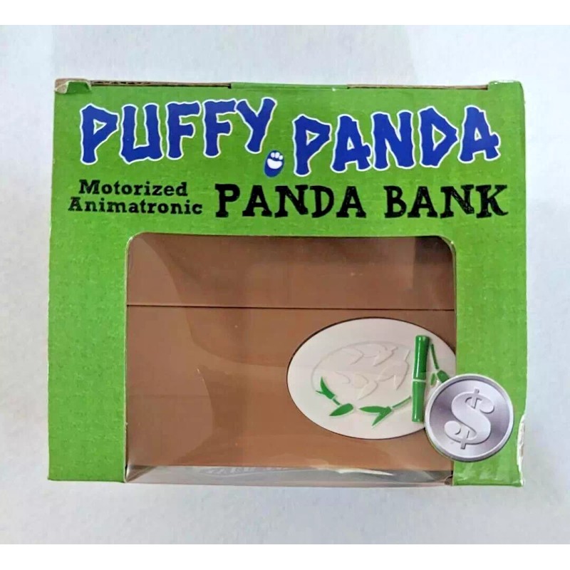 Leading Edge Novelty Puffy Panda Bank Motorized Animatronic Coin Bank