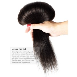 Rose bud Human Hair Extensions Clip in Real Hair 8Pcs 18 Clips Natural Dark Brown 16 Inch Remy Clip in Hair Extension Human Hair