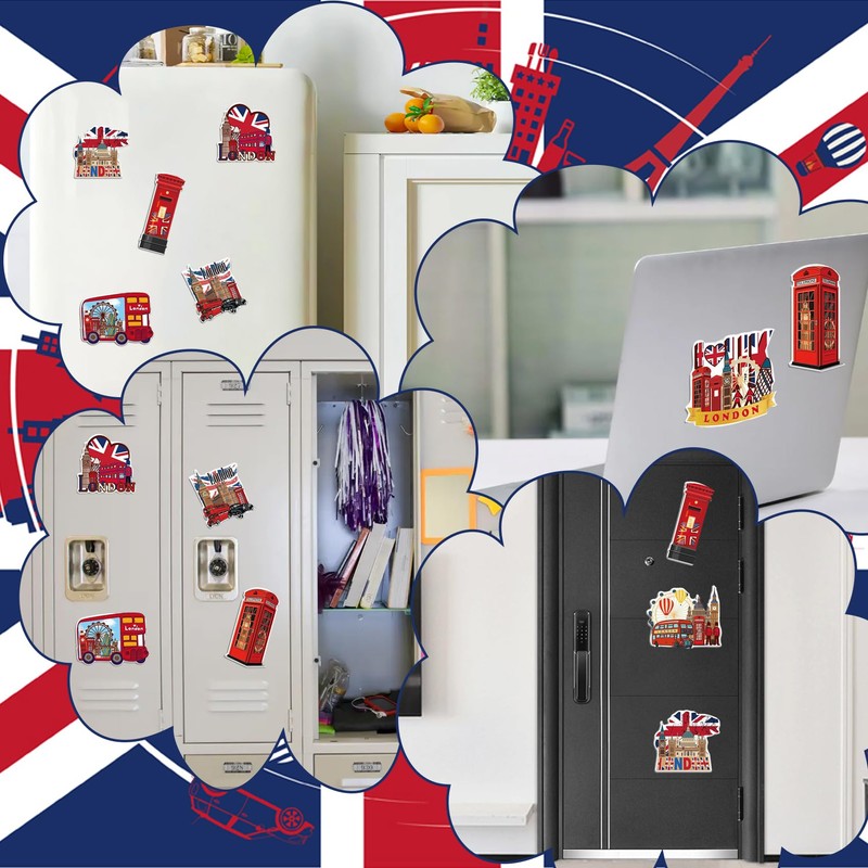 ANBOO 10 pcs London Fridge Magnets Souvenir Design Set, London