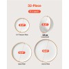 32-Piece White Ceramic Dinnerware Set With Gold Rim For 8