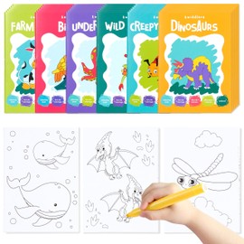 THE TWIDDLERS 48 Mini Colouring Books for Children - Dinosaurs, Farm & Sea Animals - Party Bags, Guest Gifts for Children's Birthday Parties & Weddings