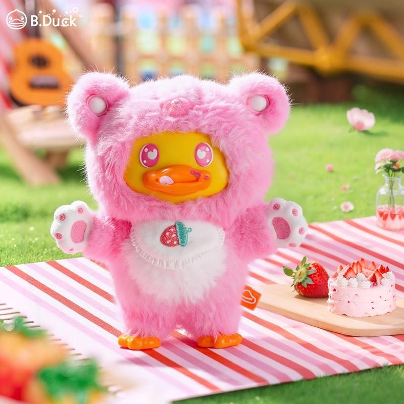 B.Duck Snuggle Bear Vinyl Plush Blind Box, Mystery Box:_Single Box