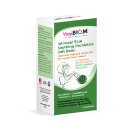 Biom Probiotic Intimate Skin Soothing Probiotics Soft Balm SheaButter with VagiBiom Probiotics (Lactobacillus crispatus) for Skin Care. 100% NATURAL - NO PARABENS. VEGAN FORMULA. Maintain Optimal pH, and relieves Feminine discomfort