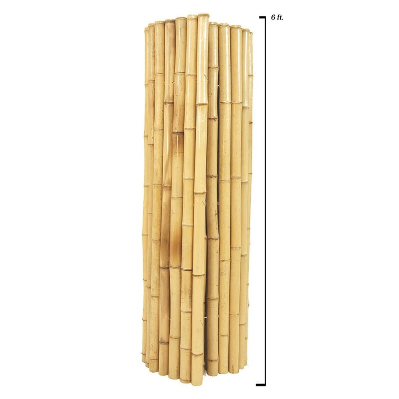 Backyard X-Scapes Natural Bamboo Fencing Decorative Rolled Fence Panel 0.75