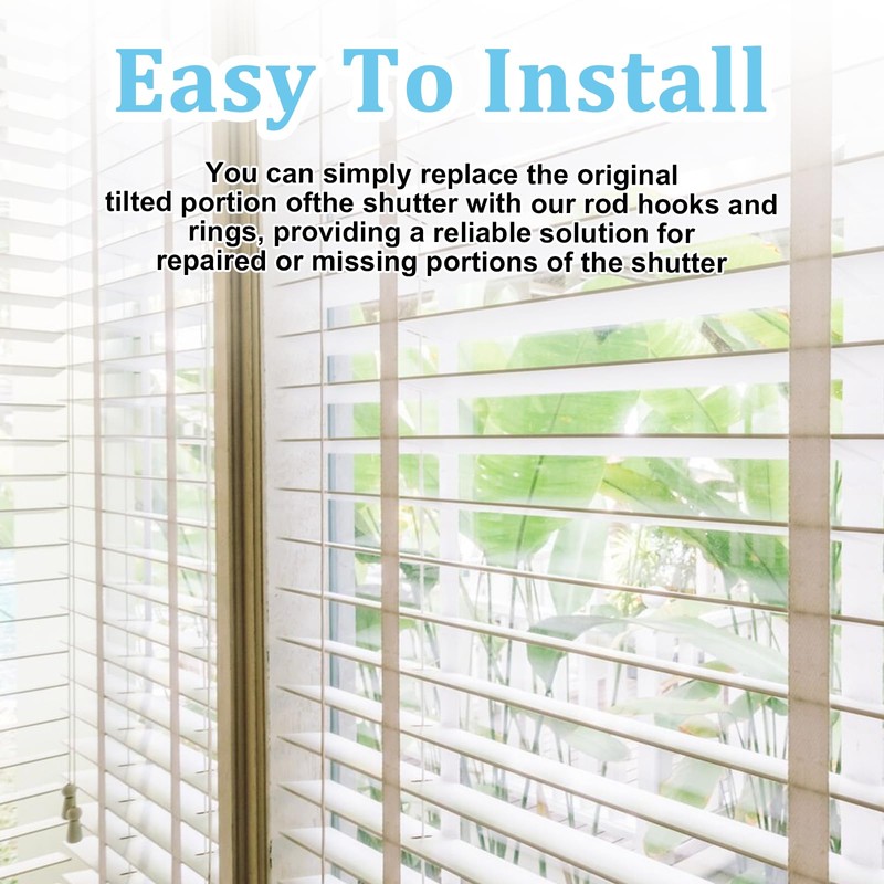 4 Set Horizontal Blinds Replacement Parts with Hook, Wire and