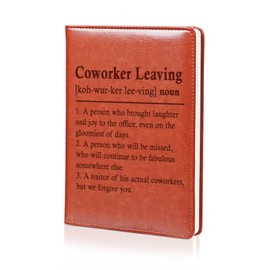 LBWCER Coworker Leaving Gifts for Women Men,Coworker Leather Journal Notebook,New Job Gifts,Coworker Birthday Gift (Coworker Leaving)
