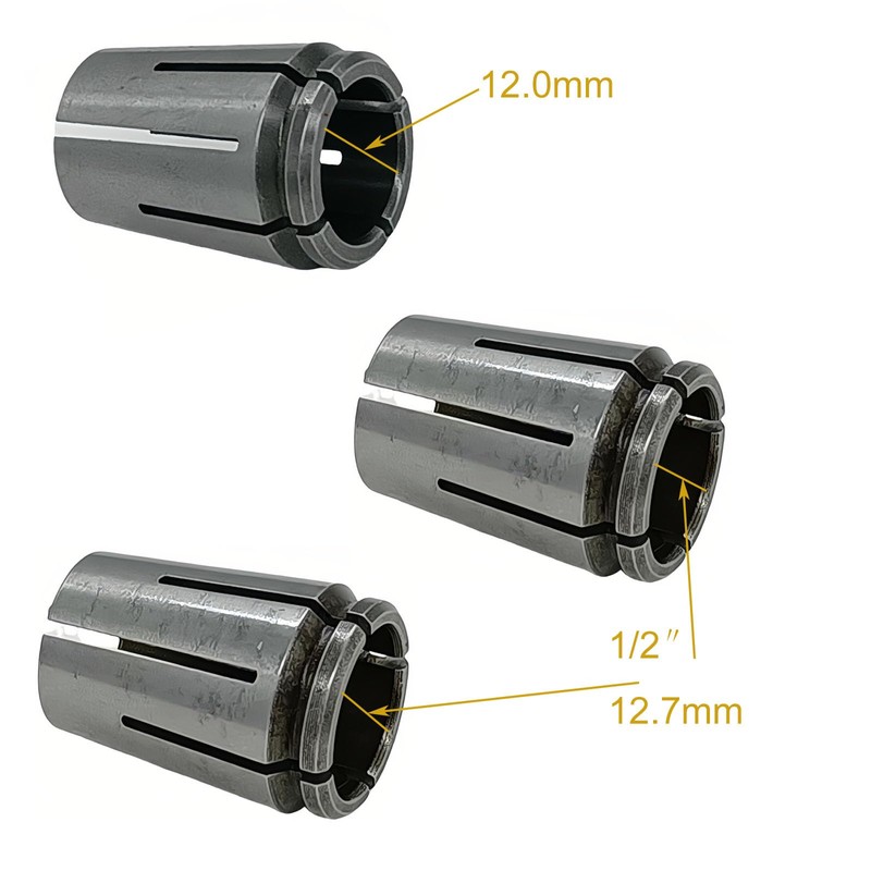 48-66-1010 Router Collet 1/2-Inch 12.7mm and 12.0mm for Milwaukee 5615-29