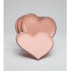 Cosmos Gifts Pink Heart Shaped Set of 4 Plates, 5