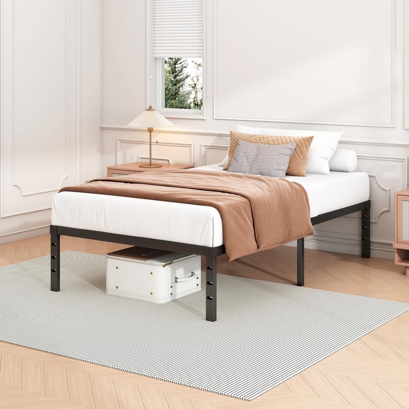 Hafenpo 14 Inch Twin Bed Frame - Sturdy Metal Platform