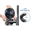 Sweetfull Portable Clip-on Fan 4000mAh Rechargeable LED Display 4 Speeds