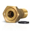 Midline Valve XND0034-OM Brass Water Meter Coupling Adapter Pipe Fitting;