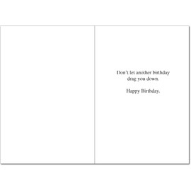 7793 Gravity Fairy Unique Funny Birthday Card with Envelope