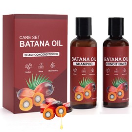 2PCS Batana Oil Hair Care Set - Batana Shampoo and Conditioner, Bantana Natural Hair Growth Oil with Olive oil, Reduces Hair Loss, Promotes Hair Regrowth, Moisturizing, Nourishing, for Men & Women