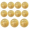 Samcos Button for Blazer, Set of 11, Antique Metal Buttons,