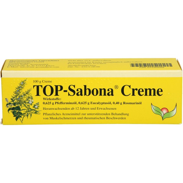 TOP Sabona Creme bei Muskelschmerzen und rheumatischen Beschwerden, 100 g Creme
