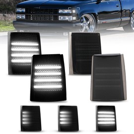 Bestview Front Corner Light Assembly Compatible with 1988-1993 Chevy C/K 1500 2500 3500 C10 Silverado Suburban Tahoe, Dynamic White White LED 4Pcs