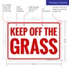 Keep Off The Grass Sign, (SI-65645) 10x14 Inches, Rust Free