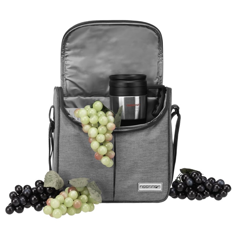anndora Mini Cool Bag 4 Litres Light Grey Lunch Bag