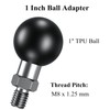 BRCOVAN 1'' Ball Adapter with M8 x 1.25 Threaded Post